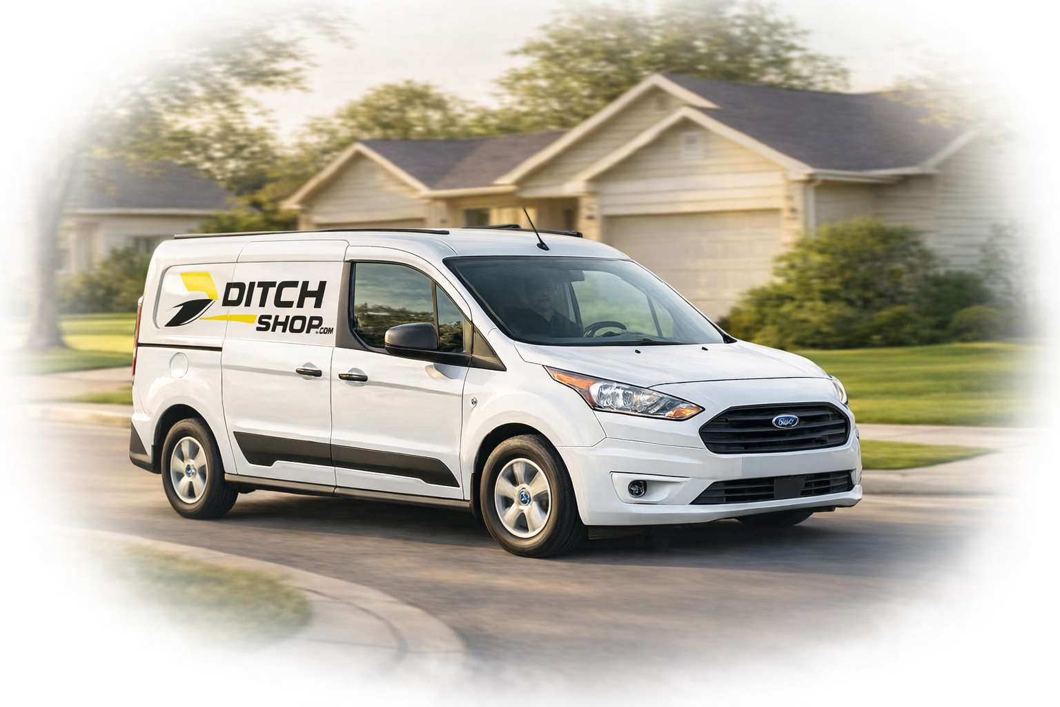 Mobile mechanic repairing brakes in customer driveway
